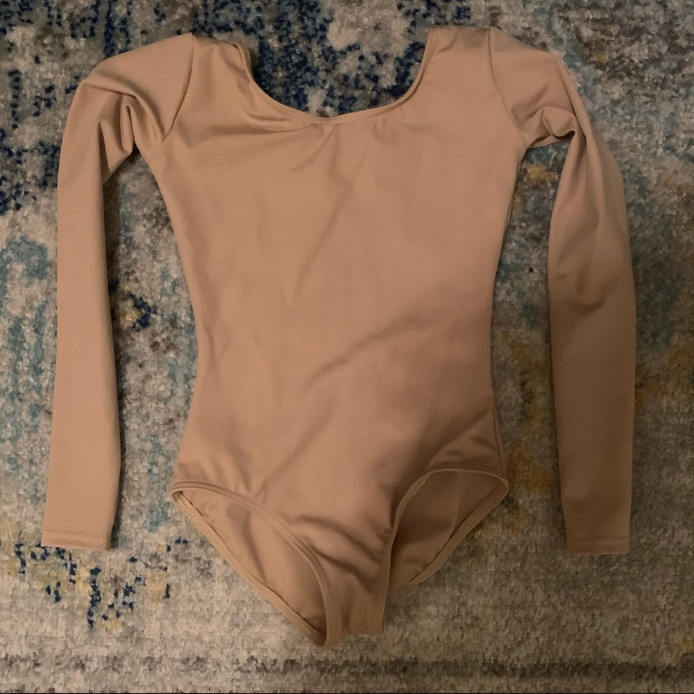 Capezio nude leotard girls size M